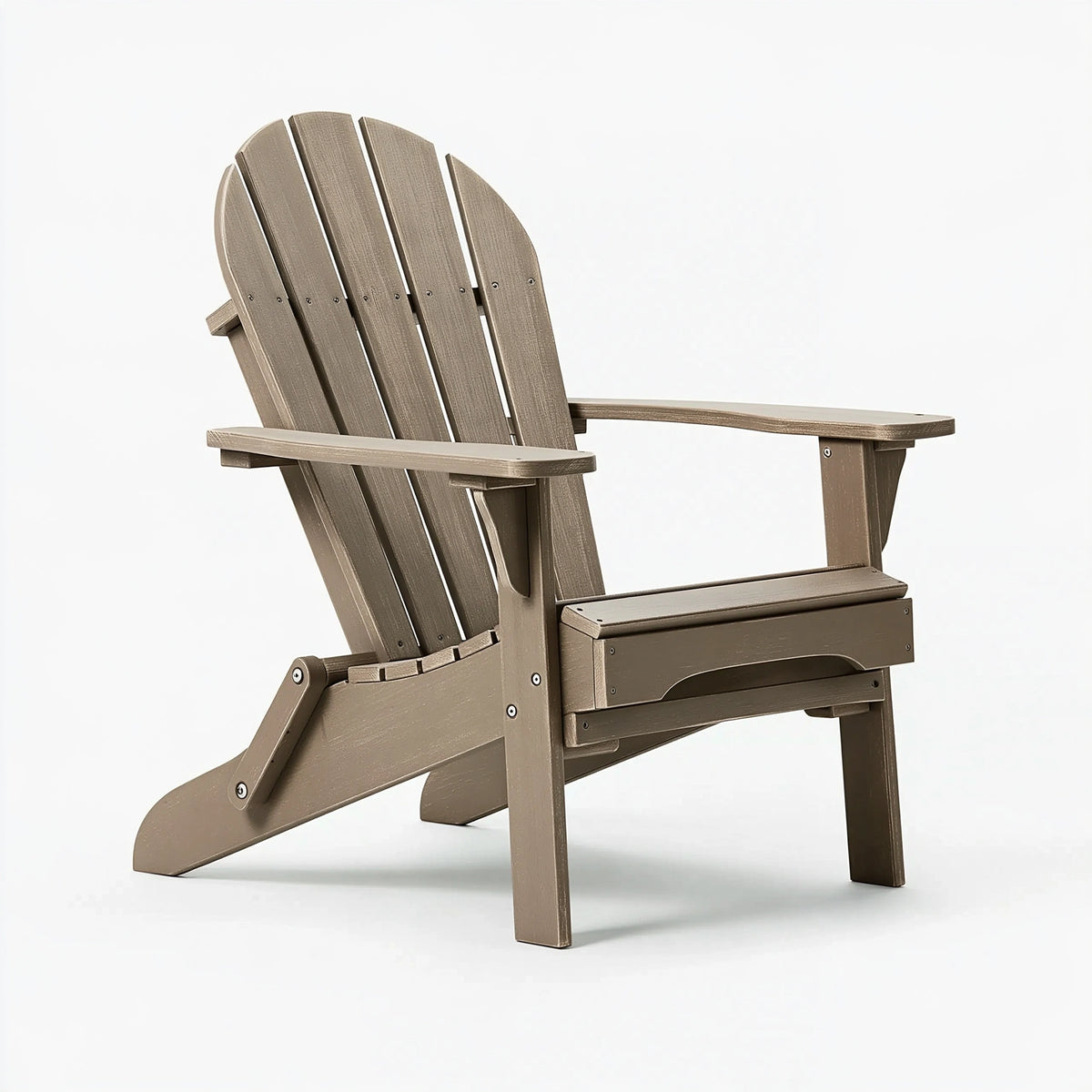 Sedia Adirondack 79 x 83 x 95 cm in plastica marrone effetto legno per esterno