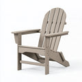 Sedia Adirondack da esterno 80 x 85 x 95 cm in plastica tortora con schienale reclinato